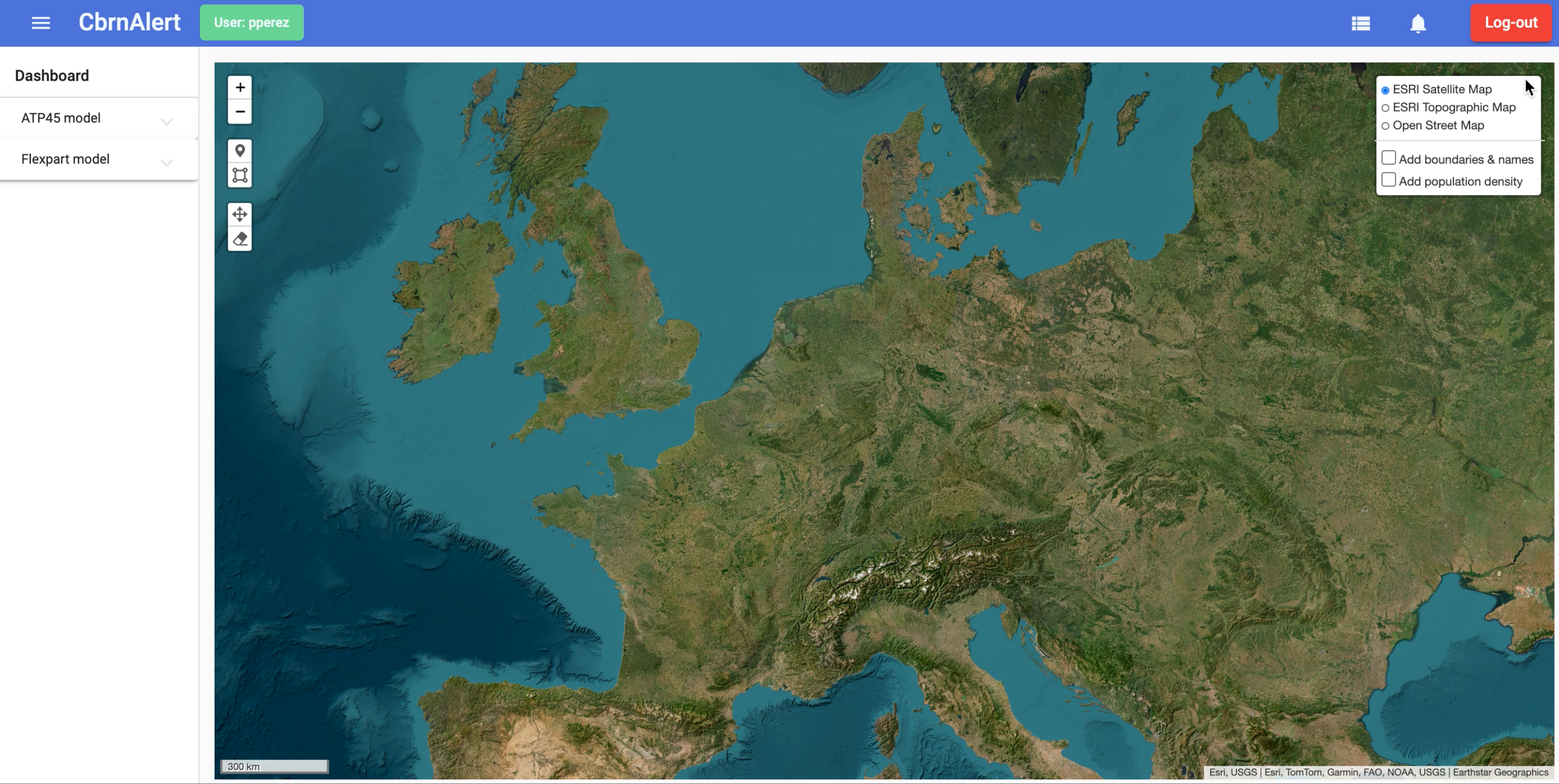 CbrnAlert Web Application Homepage